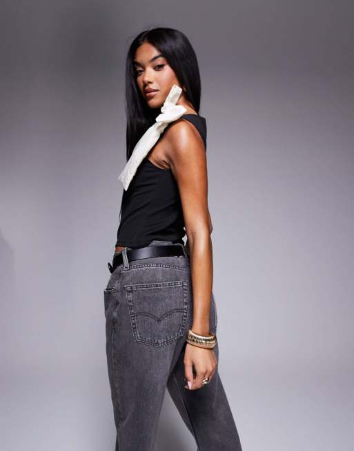 ASOS DESIGN – Czarny top z dekoltem w łódkę i kontrastowymi kokardami z tafty, 3 z 4