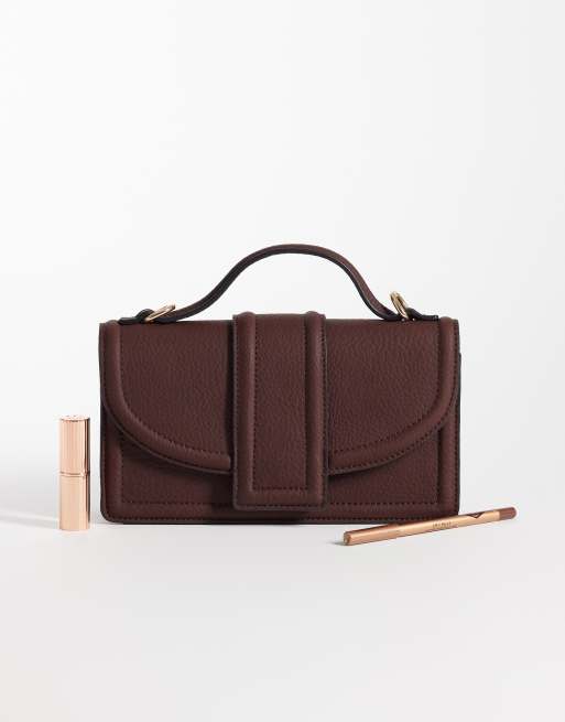 ASOS DESIGN – Czekoladowa fakturowana torebka na pasku crossbody, 2 z 4