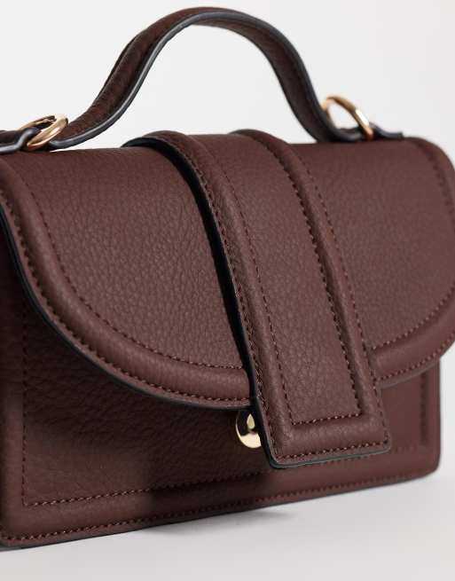 ASOS DESIGN – Czekoladowa fakturowana torebka na pasku crossbody, 3 z 4
