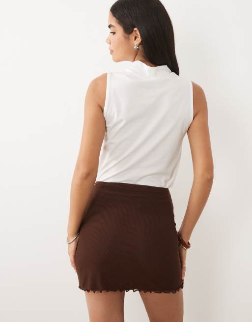 ASOS DESIGN – Czekoladowa siateczkowa spódnica mini, 4 z 5