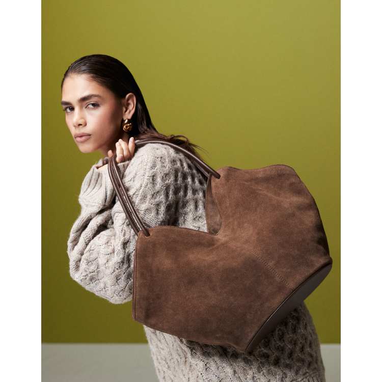 すぐったレディース福袋 – DESIGN ASOS Czekoladowa z tote typu torba zamszowa 男性タレント