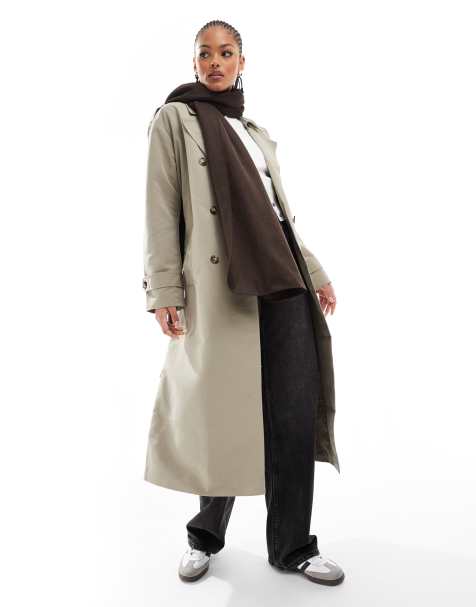 ASOS DESIGN – Czekoladowy szalik z domieszką wełny - view 1