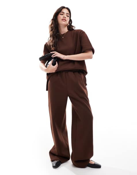 ASOS DESIGN – Czekoladowy zestaw dresowy: bluza oversize i joggersy - view 1