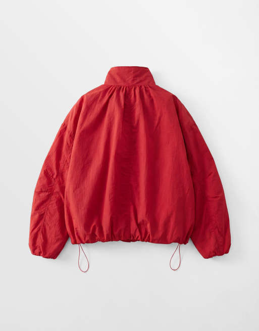 ASOS DESIGN – Czerwona kurtka dresowa oversize z dołem typu bombka, 6 z 7