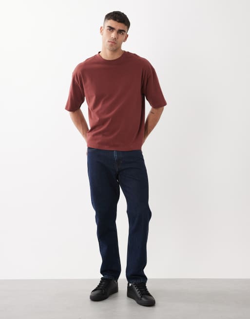 ASOS DESIGN – Czerwony, gruby T-shirt o pudełkowym kroju oversize, 2 z 5