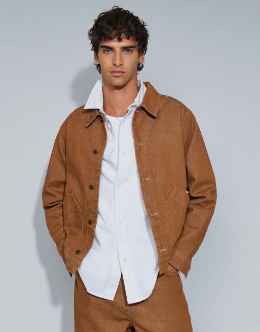 ASOS DESIGN co-ord denim in brown, 2 z 3