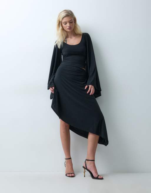 ASOS DESIGN – Czarny zestaw z koralikami: top i spódnica, 2 z 3
