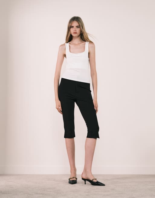 ASOS DESIGN część zestawu spodnie capri z ponté w czerni, 4 z 5