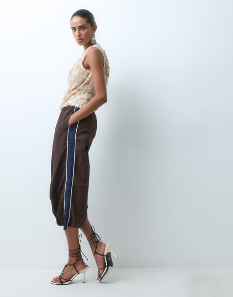 ASOS DESIGN część zestawu spodnie dresowe crop 3/4 długości w granatowym kolorze - view 1