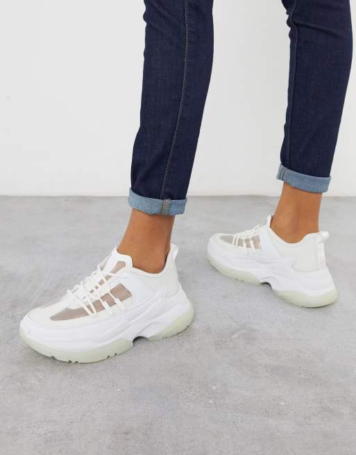 asos chunky white sneakers