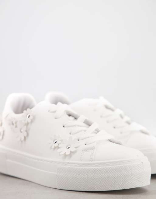 White store flower sneakers