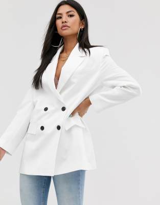 ASOS DESIGN dad blazer in white | ASOS