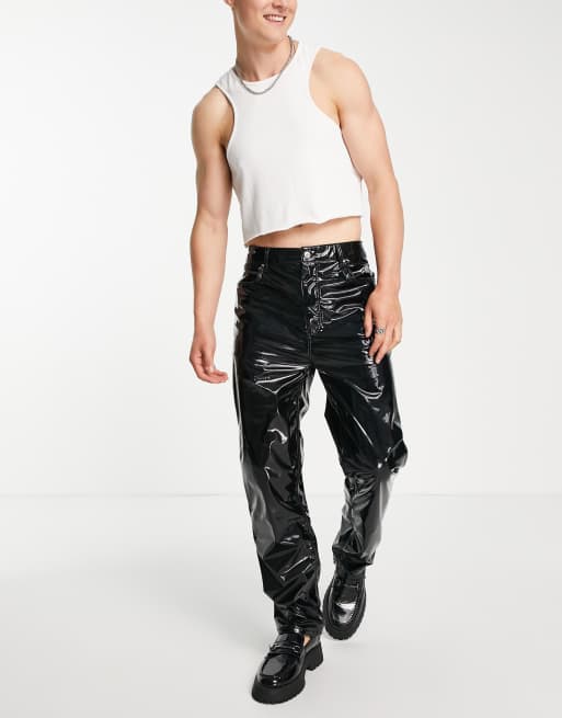 Vinyl hot sale trousers asos