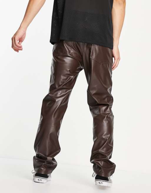 Asos leather trousers best sale