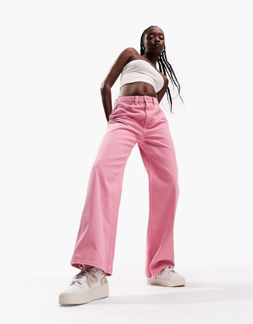 Janey Cotton Cropped Jegging in MID PINK