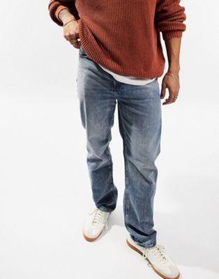ASOS DESIGN dad jeans in tinted mid wash