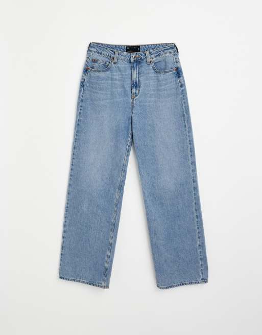 ASOS DESIGN dad jean in mid blue