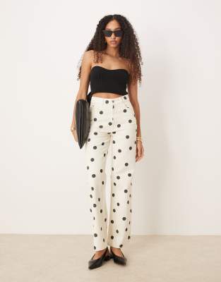 Asos Design Dad Jean In White