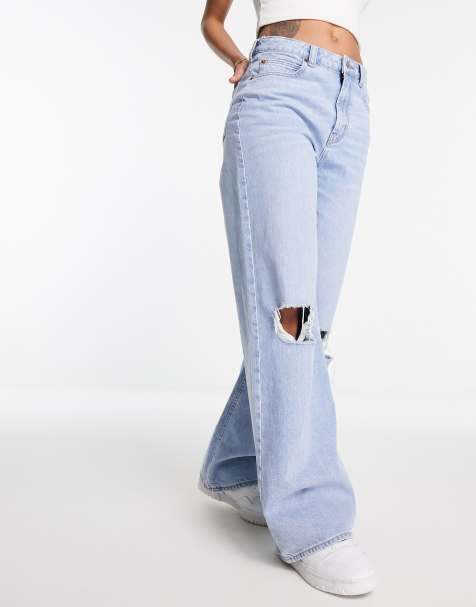 Jeans strappati store larghi donna