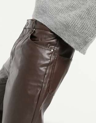 mens tan leather pants