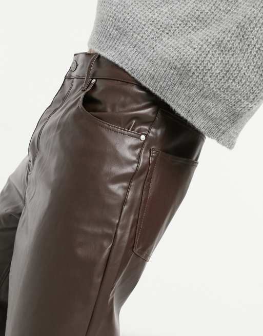 Asos mens leather trousers sale