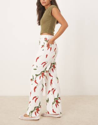 Asos Design Dad Jeans In Multi