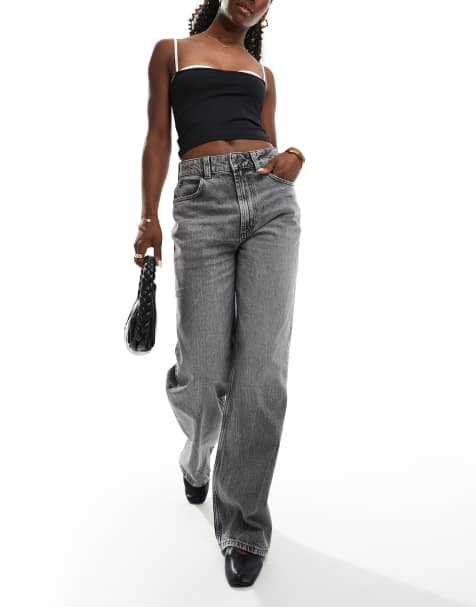 ASOS DESIGN – Dad-Jeans in Grau mit weitem Schnitt - view 1