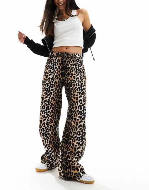 ASOS DESIGN Dad jeans in leopard print - view 1