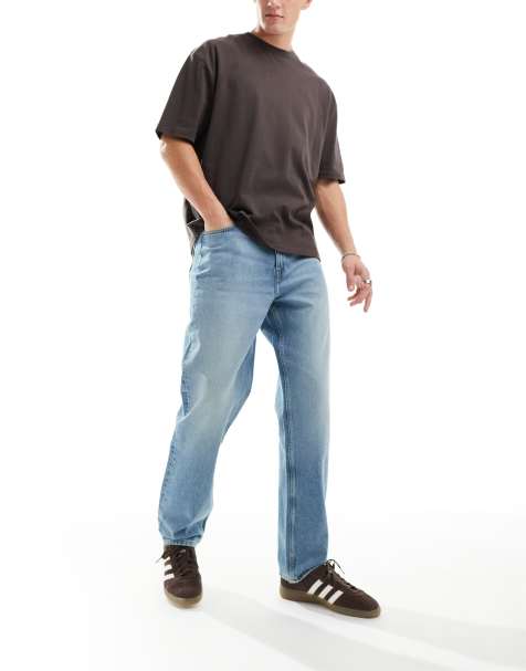 ASOS DESIGN – Dad-Jeans in verwaschenem Hellblau - view 1