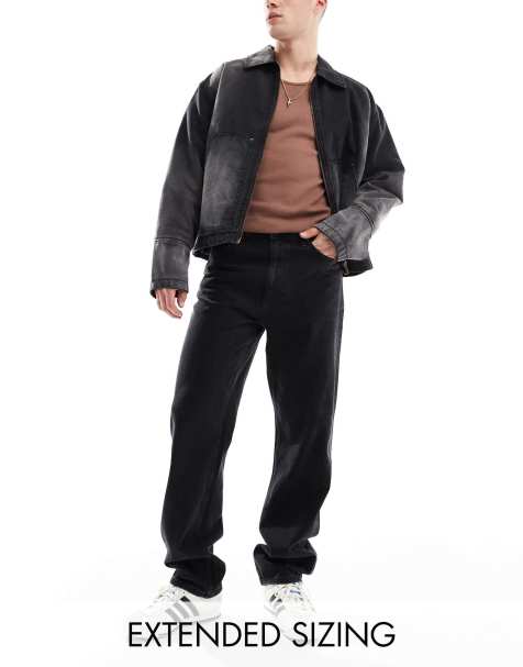 ASOS DESIGN – Dad-Jeans in verwaschenem Schwarz - view 1