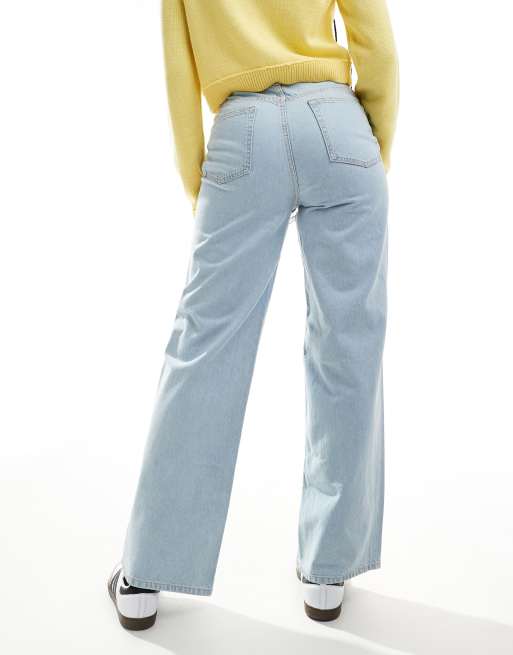 ASOS DESIGN - Dad jeans met wijde pijpen in bleek, 5 van 5