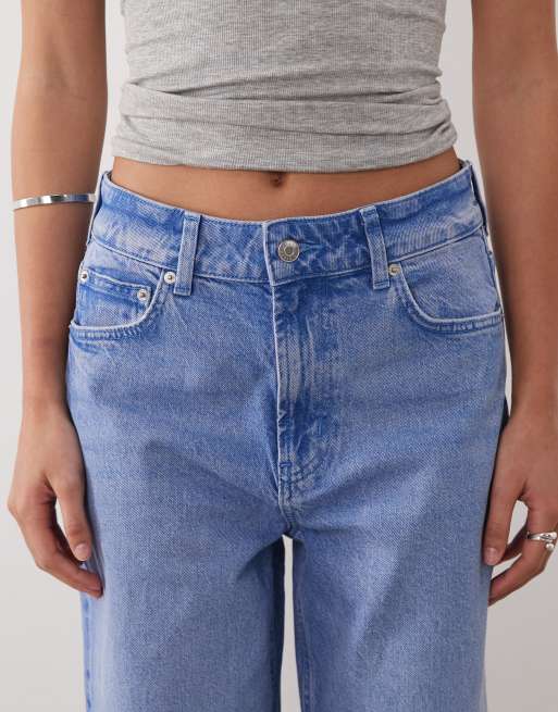 ASOS DESIGN - Dad jeans met wijde pijpen in felblauw, 4 van 5