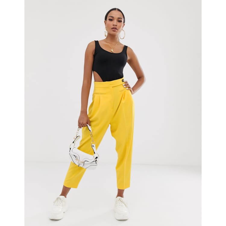 Asos yellow pants sale