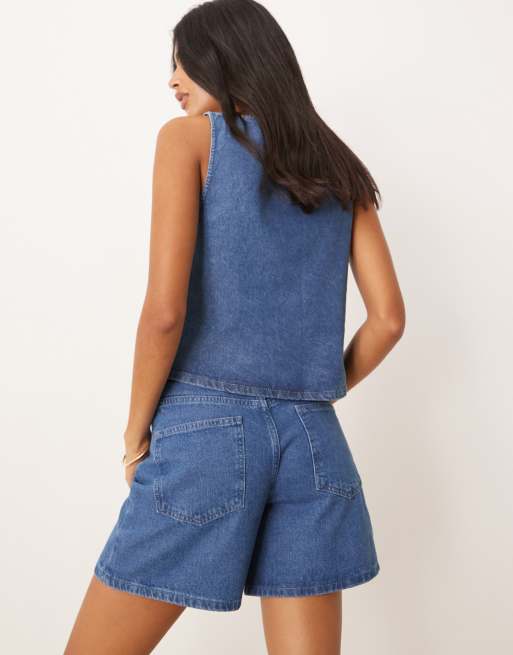 ASOS DESIGN dad shorts with embroidered ditsy floral (Part of a set), 5 of 5