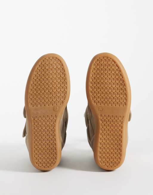 ASOS DESIGN Dahlia high top wedge trainers in beige, 5 of 5