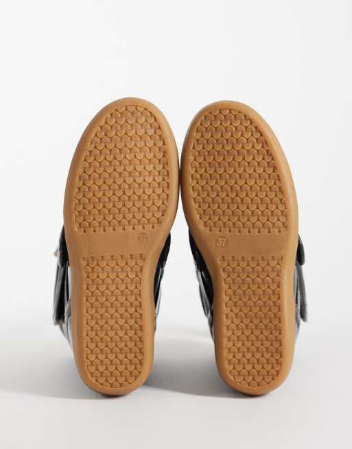 ASOS DESIGN Dahlia high top wedge trainers in brown burnished, 5 of 5