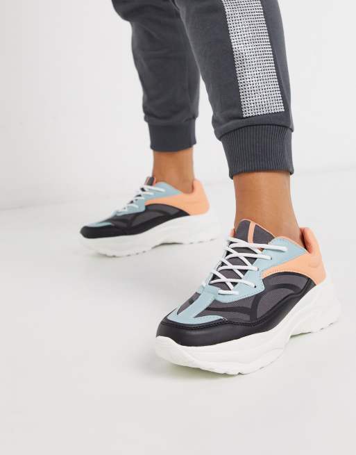 ASOS DESIGN - Daily - Baskets chunky - Multicolore