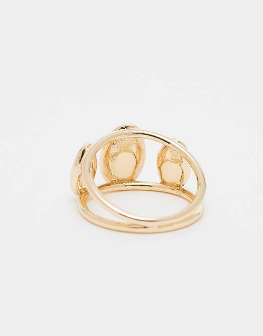 ASOS DESIGN - Dainty - Anello dorato a conchiglia, 3 di 3