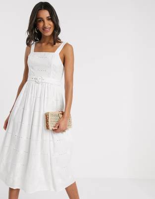 white sundress midi