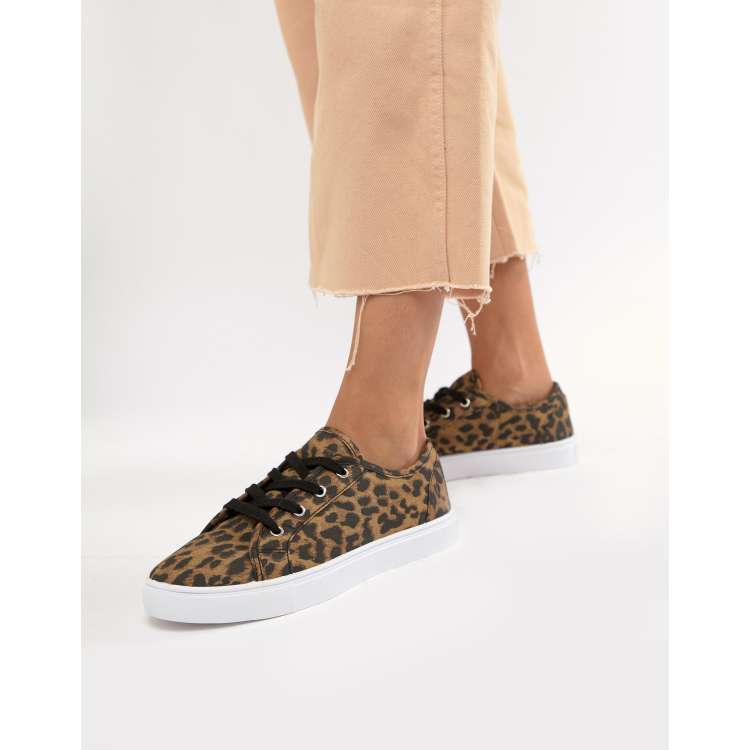 ASOS DESIGN Daisy Trainers in Leopard print ASOS