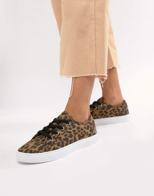 Designer leopard hot sale print trainers