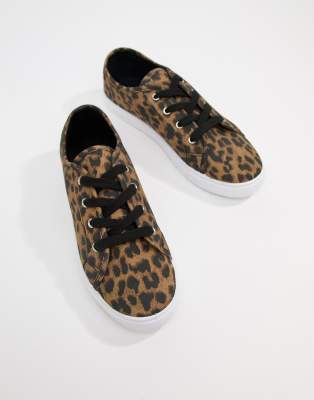 asos leopard trainers