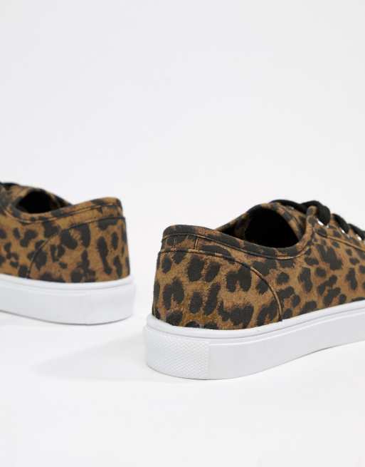 Asos store leopard trainers