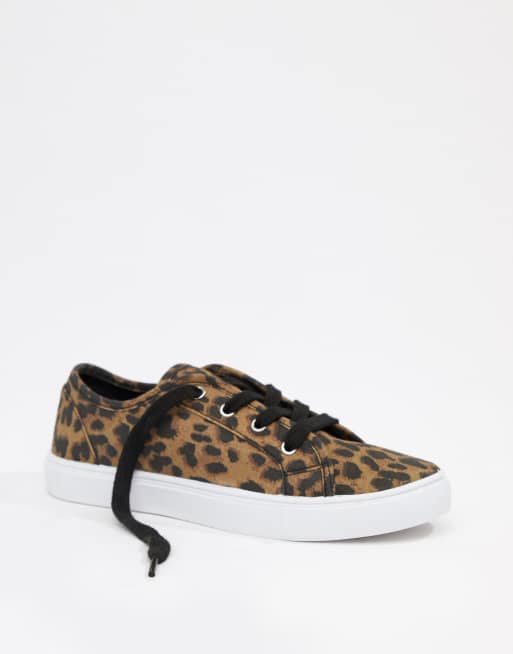 Asos leopard sale print trainers