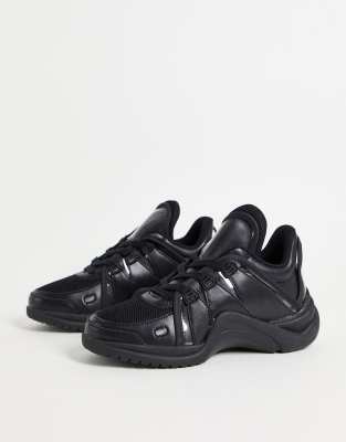 asos leather trainers