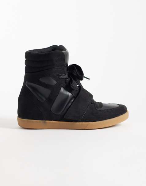 ASOS DESIGN - Damson - Sneakers con zeppa nascosta in camoscio nero - view 1