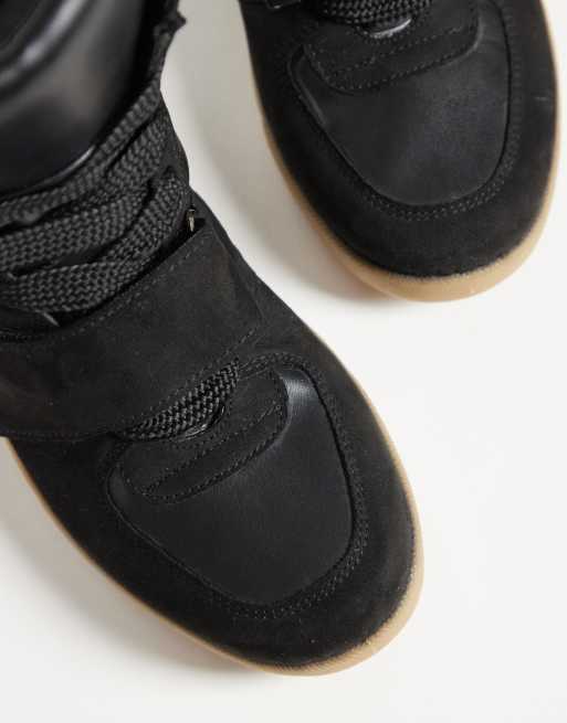 ASOS DESIGN - Damson - Zapatillas de deporte negras con cuña oculta de antelina, 5 de 5