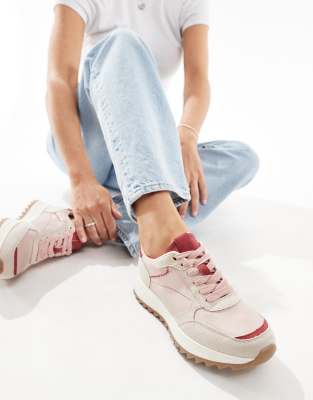 Asos Design Dapper Runner Sneakers In Rose-pink