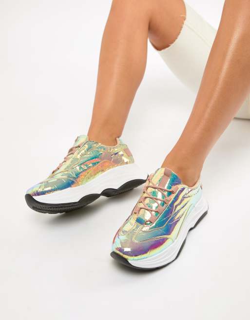 Iridescent on sale chunky sneakers