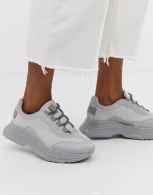 chunky grey trainers